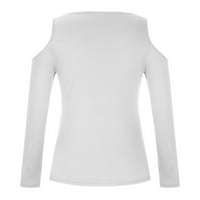 Ženske švedske lukne dame o-izrez Loops Ležerne prilike, majice s dugim rukavima bluza s dugim rukavima