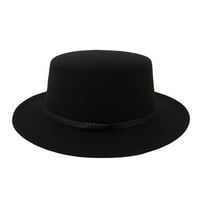 BAZYREY Unise Wide Wood Wood Belt From Stan Top Fedora Hat Party Church Trilby HATS kapa