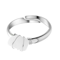 CHAOLEI Prsten za žene Trendi prsten prirodni kamen prsten amorfna prstena modna žičana omotač prirodni