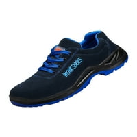 Woobling unise Radni tenisic otporni na radne čizme čelične nožne sigurnosne cipele Građevinsko cipele Comfort zaštita gležnja Boot bresthable teška teška plava crna 7