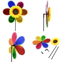 TutunAumb New Hot Online u prodaji jednoslojni Suncokret Windmill vanjski suncokret Windmill Garden-Multicolor