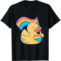 Smiješna gumena patka LGBTQ patka majica duge zastava