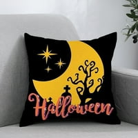 Happy Halloween Boo crna mačka ili liječenje jastuka za bacanje, sablasna futrola za jastuk sa pumpe