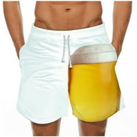Blueeek muške labave kratke hlače za pivo za tisak Brzi suho kupaći kostim sportove plivanja hlače