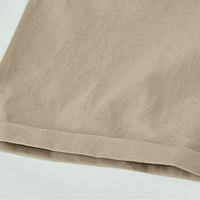 Ženske elastične strugove šarke pamučne platnene kratke hlače za perje za ispis hlače slatke casual