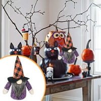 Moocorvic Halloween Gnomes ukrasi sa svjetlima Halloween Decre Decor Plišani dekor Halloween igračke