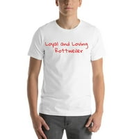 Rukom pisani lojalni i ljubavni - rotvajler kratki pamučni majica kratkih rukava od nedefiniranih poklona