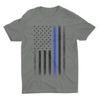 Premium soft grengpun USA zastave Plavi život materiji Lagana majica, 2xl