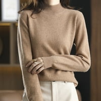 Nova polovica pletenog džemper za viljužbu ženske jeseni i zimske kratke pulover Puno boje, labav džemper