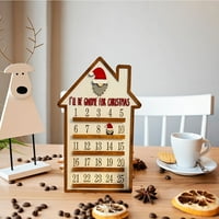 Meuva Božićni drveni kalendar mobilni ukrasi kreativni božićni kalendar viseći ukrasi * 11.8in * 7.5in