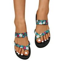 Žene Floral Flip Flops Beach Flip Flops Modne papuče Debele dno Flip Flops Ljetne casual modne papuče