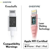 [Pack] Prekovremena MFI certificirana munja do USB kabla 6ft, najlonski pleteni punjač i sinkronizirani