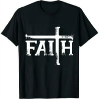 Faith Cross - religijska majica za žene Ženska odjeća s trendi grafičkim dizajnom - majice kratkih rukava