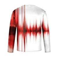 Muške Crewneck košulje s dugim rukavima Električni val 3D ispisana bluza Casual Fashion Pulover Works