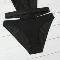 Žene V izrez spojeni kupaći kostimi Ruched kupaći kostimi Halter kupaći kostim bikini kupaći kostimi