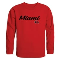 University Miami University Redhawks Crewneck pulover Duks sa puloverom Crna mala