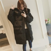 Pgeraug zimski kaputi za žene Žene Outerweard Duge jakne od pamučne pamučne džepove Suede kaputi sa