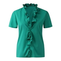 Lhked ženske majice za ljetne majice za žene na čišćenju Žene proljetne vrhove Ležerne košulje s dugim