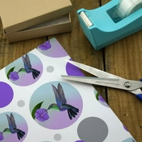 Hummingbird okrunjen Woodnymph Purple Violet Premium poklon zamotavanje papira