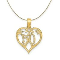 Ogrlica za dizajn žutog zlatnog zlata srca