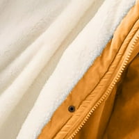 Blazers za žene plus veličine za čišćenje ženskih dugmadi dugih rukava čvrsti džepovi kaput plus fleece