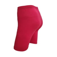 Joga kratke hlače Žene vježbanje kratke hlače visoki struk od punog bora oslobađanja crvenog XL