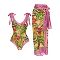 HFYIHGF One kupaći odjevanje za žene sa šifonima bikini maxi zamotavanje cvjetnih ispisa kupaći kostim