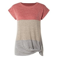 Košulje za vježbanje za žene Smiješne grafičke košulje za šivanje kontrastne boje O-izrez Labavi majica
