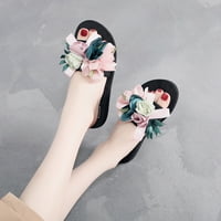 Sanbonepd papuče ženske boemske cvijeće klinovi papuče ljetne sandale Neklizajuće cipele za plažu