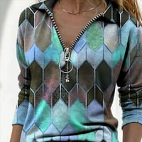 Ženske majice Boho Diamond Oblik Laple duboki V izrez kratki rukav modni vrhovi Ters Bluzes