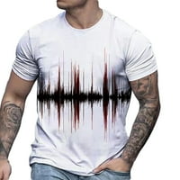 Gradientna pruška bluza za ispis okruglog vrata modni vrhovi kratkih rukava majica za muškarce muške
