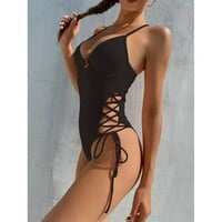 Ženski čipkasti jedno kupaći kostim u podzemlju izdubljenih strana kupaćih kupaćih odijela