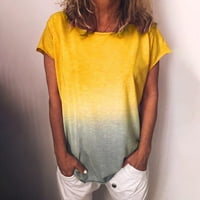 Feterrnal ženska majica Ljetne kratke rukavice kratkih rukava Casual O-izrez boja gradijent slobodne
