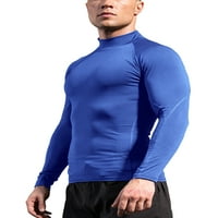 Capreze muškarci Kompresijske košulje dugih rukava Sportska majica Linija boja Tops Prozračna mišića