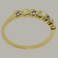 Britanci napravili pravi čvrsti čvrsti zlatni prirodni Opal i ametist Ženski zlatni, optivni prsten