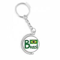 Brazil Nacionalna zastava Zeleni uzorak Rotirajući pribor za prsten za diskove za vlasnika ključeva