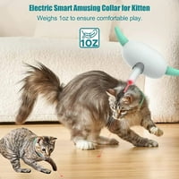 Električni pametni zabavni ovratnik za mače, zabavna mačka Nosiva crvena svjetlosna mačka igračka, micro-usb