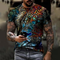 Muški hipster hip hop grafički majica kratki rukav Novost Funny majica 3D print casual crewneck tee