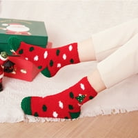 Ediodpoh Ženske božićne čarape Slatke tople udobne čarape Početna Čarapa Žene Socks Crvena Jedna veličina