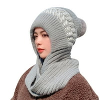 Xiuh Women Winter Slouchy pletene kape kapa za šal integrirani pulover Cap Slatko roditeljski dječji