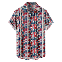 4. jula muška havajska majica USA Nacionalna zastava Štampanje košulja kratkih rukava svakodnevno za