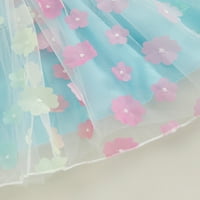 Princeze Little Girls Boho haljina ruffles bez rukava Cvjetni dekor Mesh Čipka Tulle Tutu Sunderss