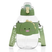 Djeca putuju 1100ml crtani boca za vodu za boce vode Slatka medvjeda slama za piće zeleno