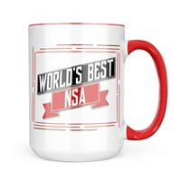Neonblond Worlds Best NSA krig poklon za ljubitelje čaja za kavu