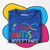 Shop4Ever AUTizam Prihvaćanje beskonačnosti Simbol Toddlerova pamučna majica 2T Royal Blue
