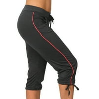 Kompatibilan za žene hlače kaprij joga sa džepovima visokog struka jogger hlače udobne labave lounge