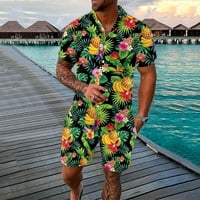 34S odijelo muške proljeće i ljeto za slobodno vrijeme sport na havaju na plaži Tropsko cvijeće s kratkim