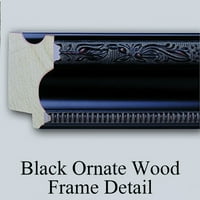 Georges Rémon Black Ornate Wood Framed Double Matted Museum Art Print Naslijed: Louis XV Lounge. Lice prozora donira jedan sat