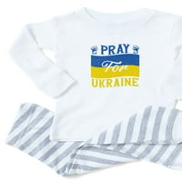 Cafepress - molite se za Ukrajinu pidžame - Toddler Dugi rukav Pajama set