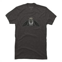 Monohrom Cicada Muški ugljen sivi grafički tee - Dizajn od strane ljudi s